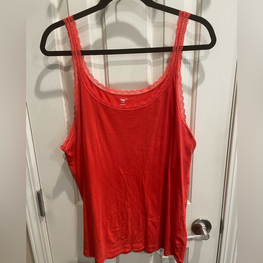 GAP lace cotton orange tank size XXL